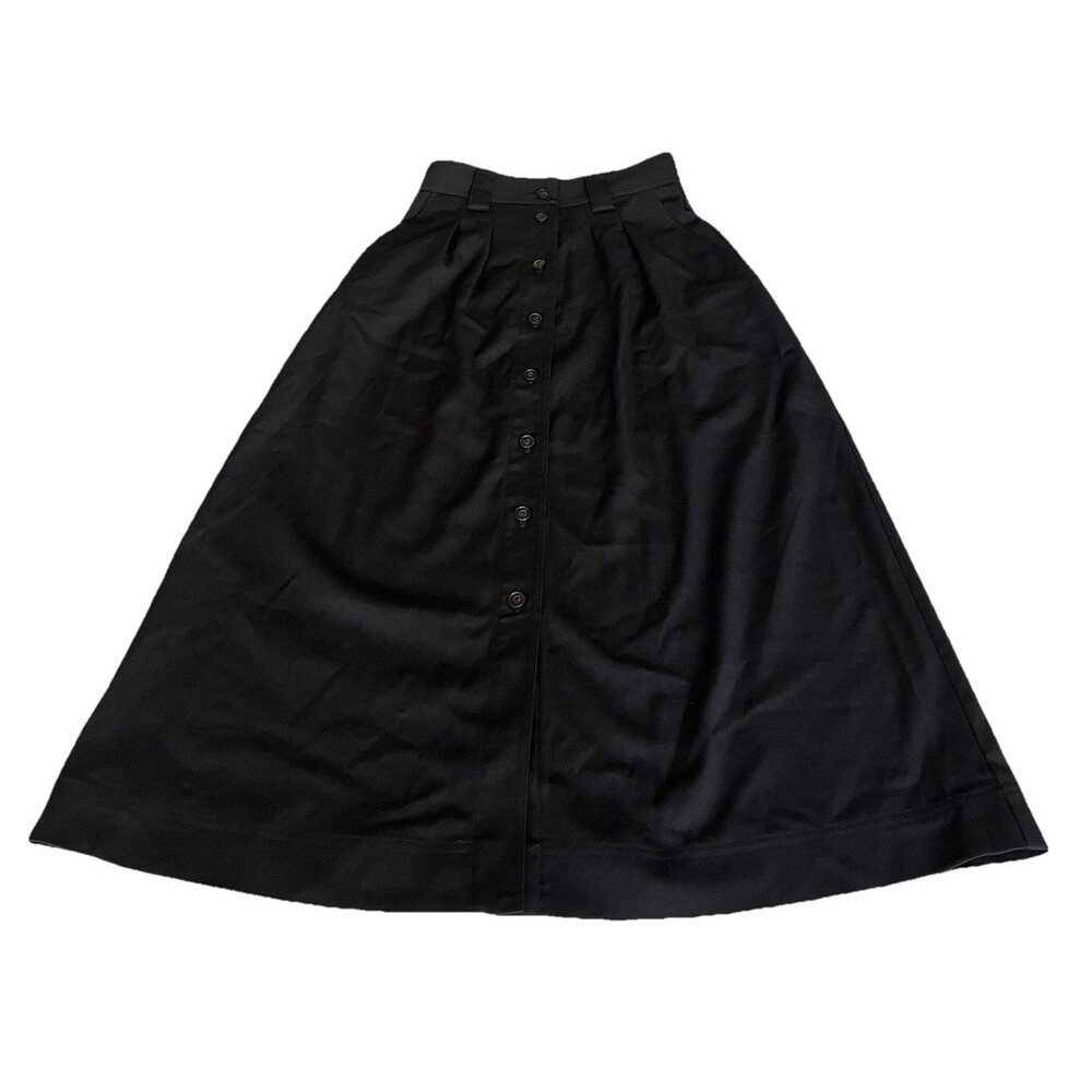 Sezane Black Clarine Skirt Size 2 - EUR 34 Pockets Button Front NWT - Picture 2 of 7